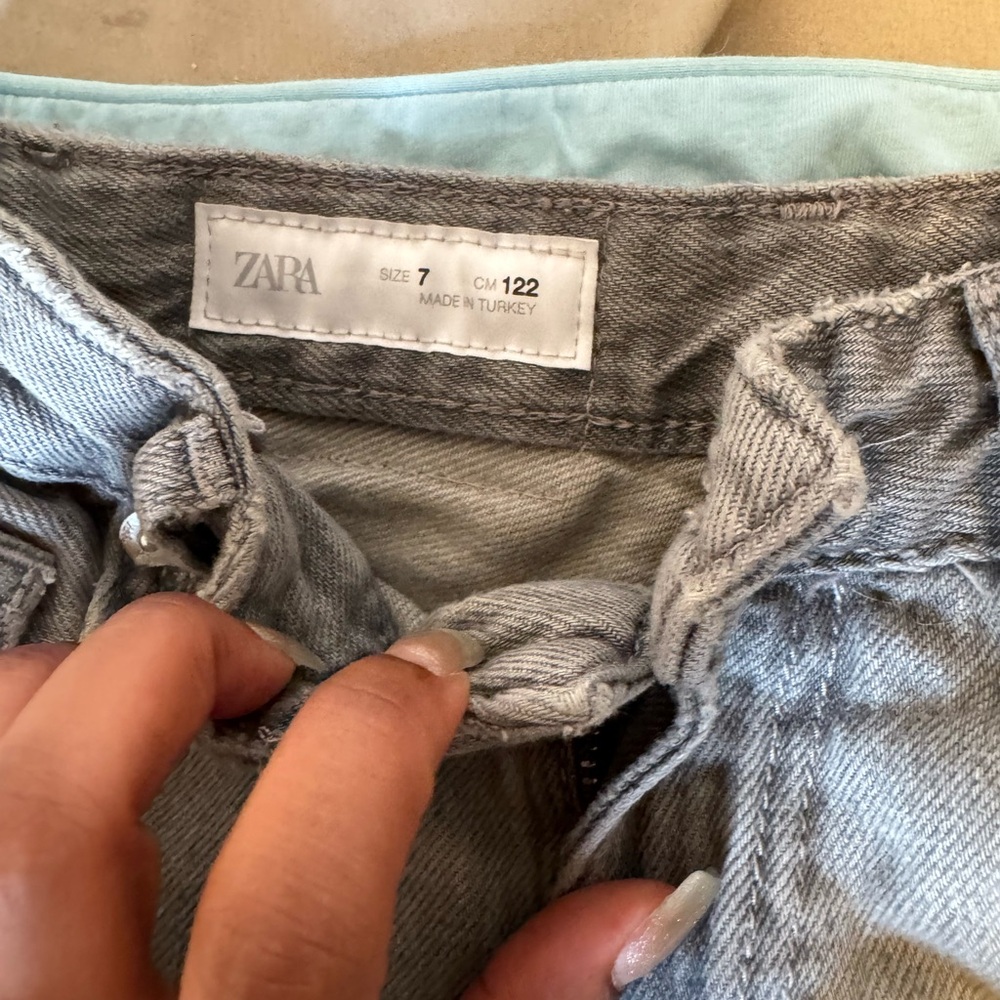 Zara Light Gray Denim Pants